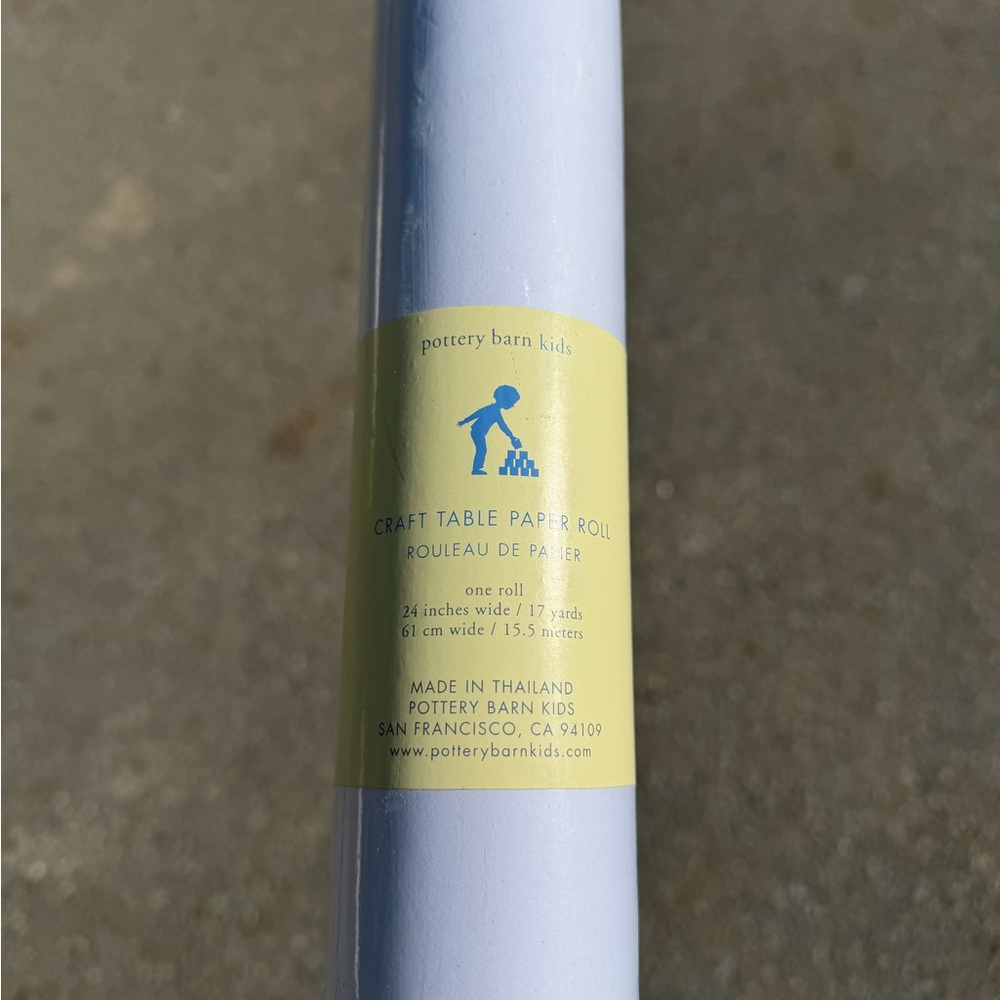 NEW Pottery Barn Kids Craft Table Paper Roll - white